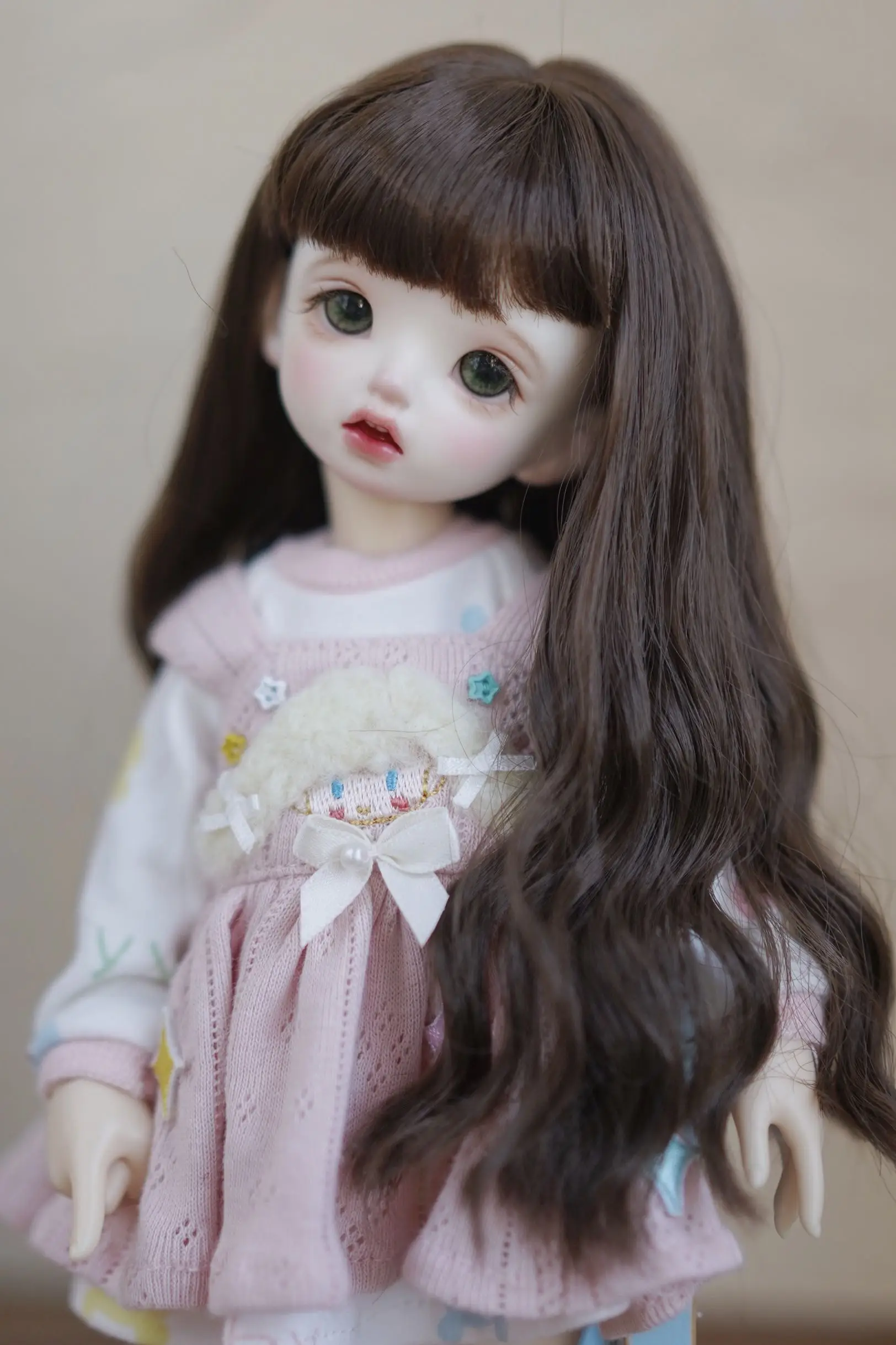 BJD Doll Wig applicable to 1-3 1-4 1-6  size  ultra-soft milk silk wig curls doll accessories