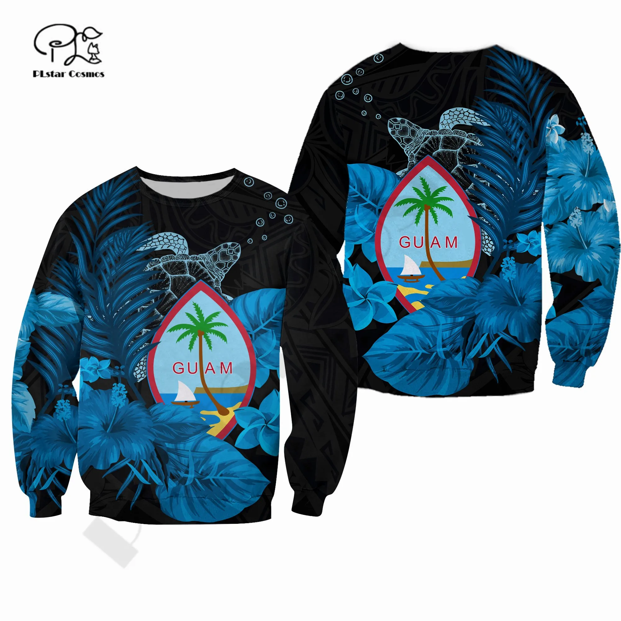 PLstar Cosmos 3Dprint Newest Polynesian Turtle Guam Harajuku Streetwear Funny Causal Unique Unisex Hoodies/Sweatshirt/Zip Style1