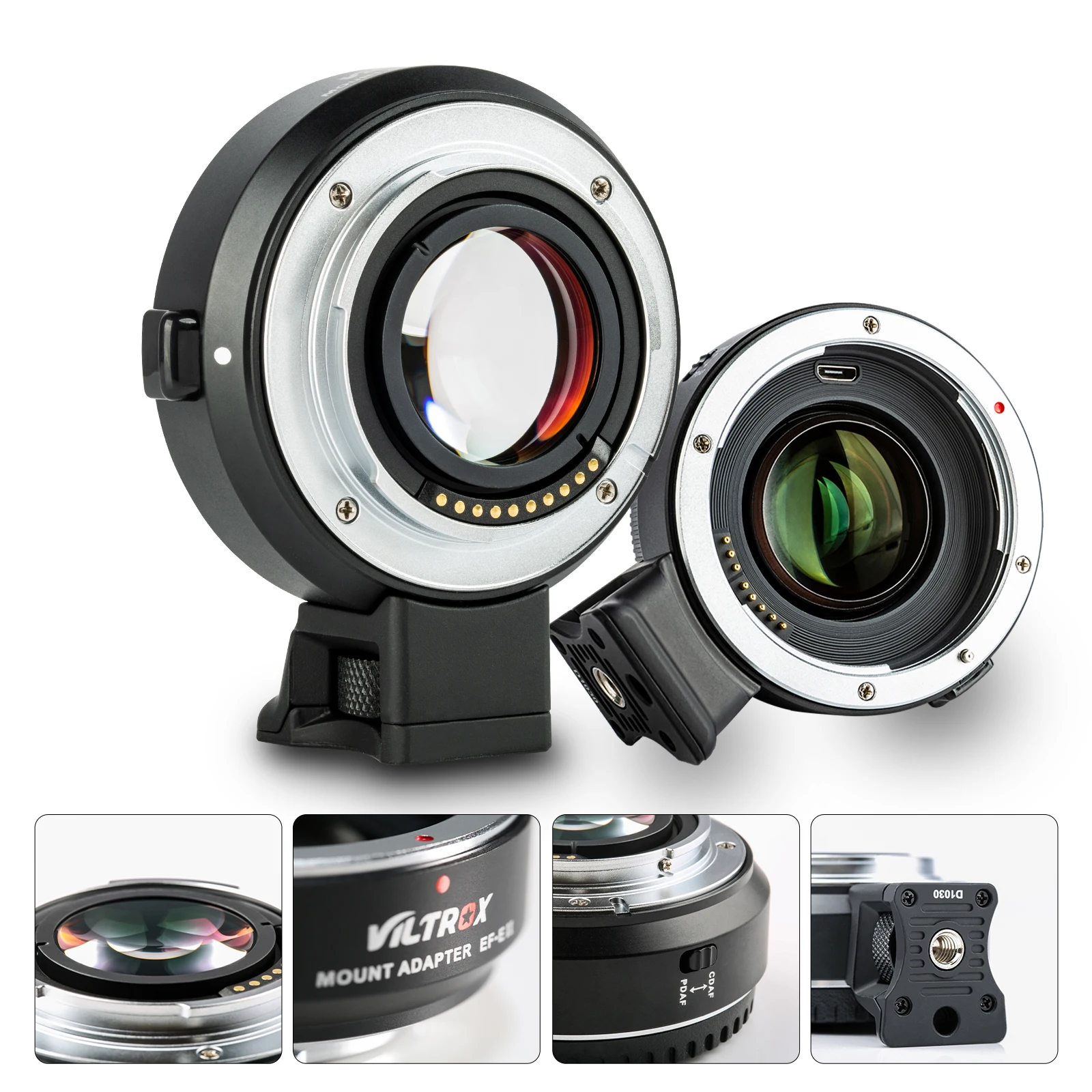 حلقة محول عدسة Viltrox II ، مخفض تركيز تلقائي 0.71X ، معزز السرعة لعدسة Canon EF لكاميرا Sony E Mount A6400 A7RII