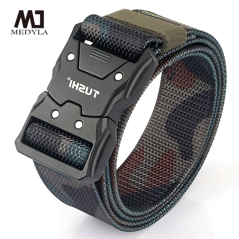 

MEDYLA New Men's Tactical Belt Quick Release Buckle Nylon Belt Casual Tooling Outdoor Sports Belt 24 Hours Fast Delivery