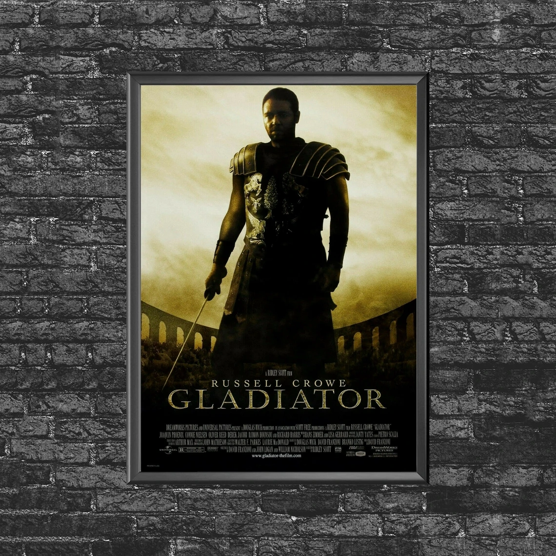 Ridley Scott's Gladiator Russell Crowe Movie Poster Canvas Art Print Wall Painting Home Decoration (No Frame)