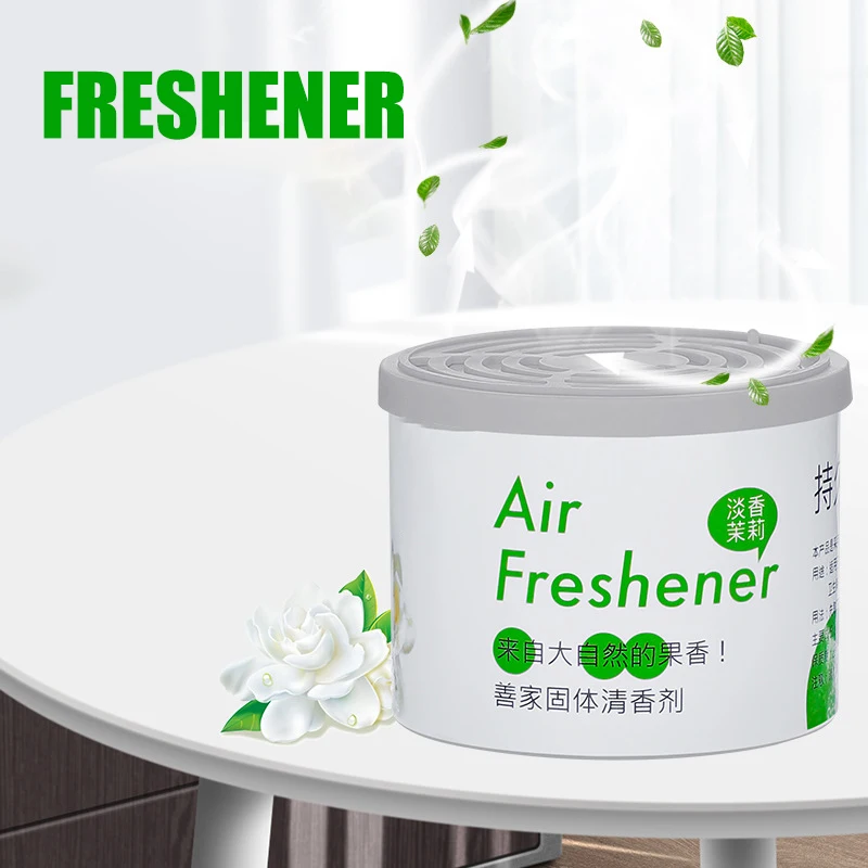 Solid Air Freshener for Home and Office, Can Shape Aromatherapy, Cool and Clean Scent, Odor Eliminator, 120g