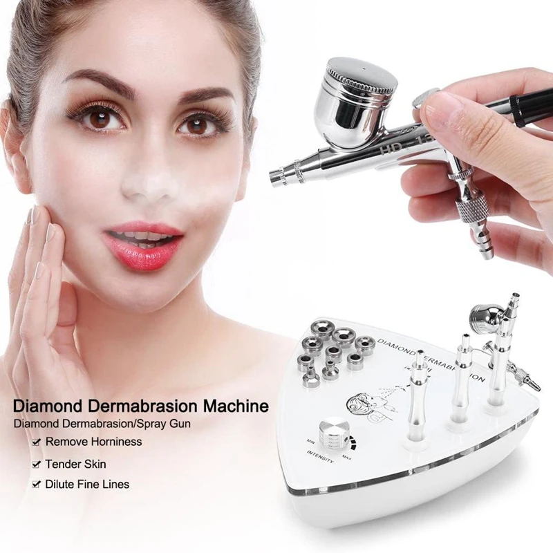 Kim Cương Dermabrasion Tẩy Tế Bào Chết Máy Nano Dưỡng Ẩm Phun Nước Loại Bỏ Mụn Đầu Đen Nhăn Mặt Bóc Máy