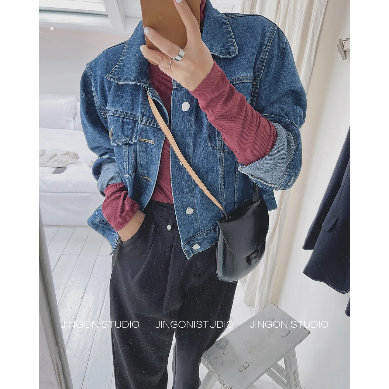 

2021 New Women's Spring Autumn Jean Denim Jacket Female Oversize Bomber Jeans Coat Clothing blazers Harajuku Riverdale Outerwear