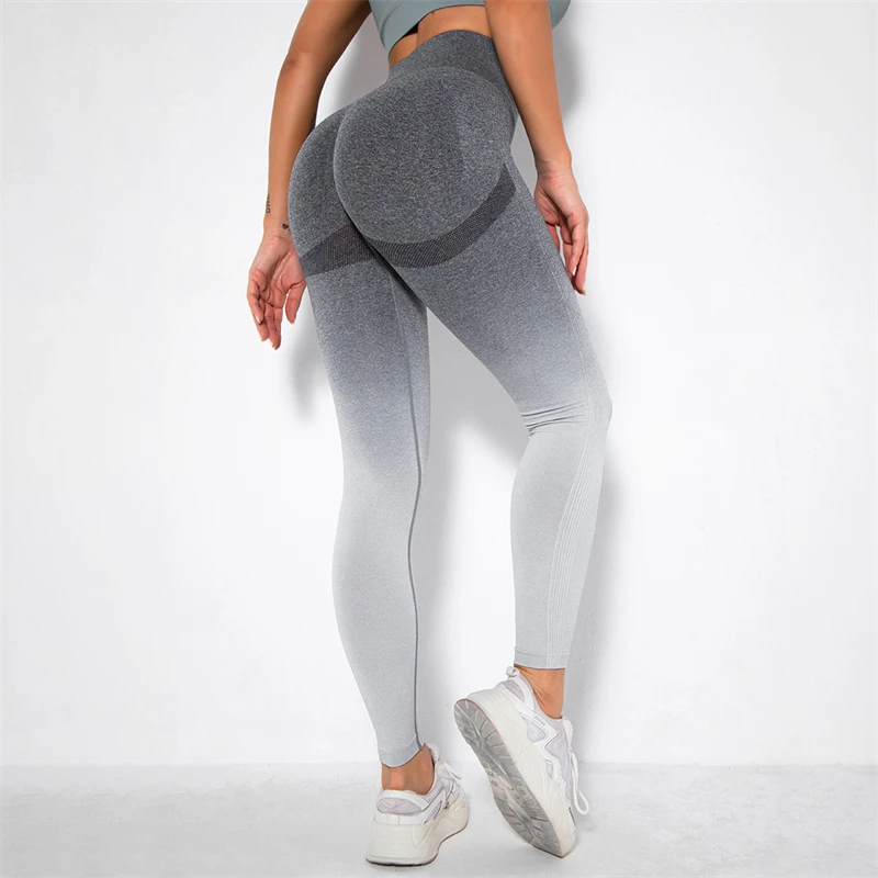 

Gradient Seamless Yoga Leggings Sport Women Fitness Pants Push Up Sweatpants Quick Dry Workout Leggings High Waist Gym Leggings