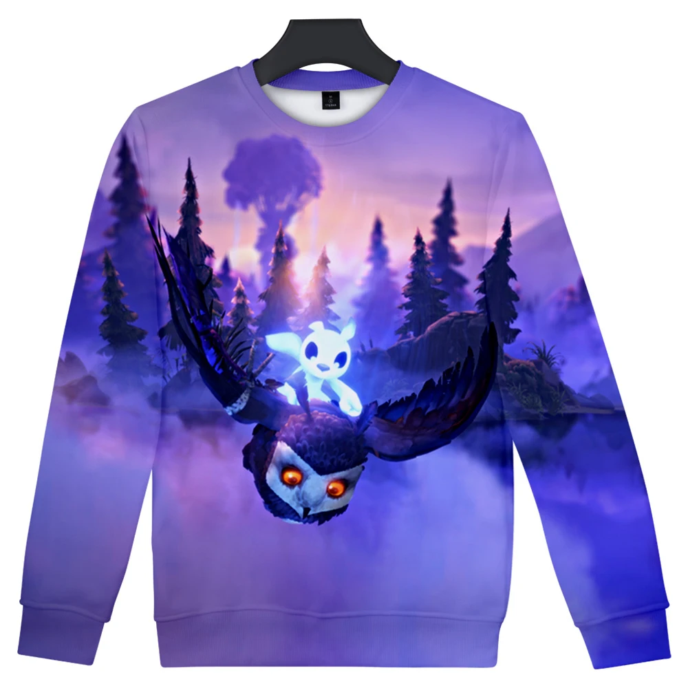 

2021 New Game Ori and The Will of The Wisps 3D Round Collar Sweatshirt Men/women Clothing Multicolor College boy's Casual Hoodie