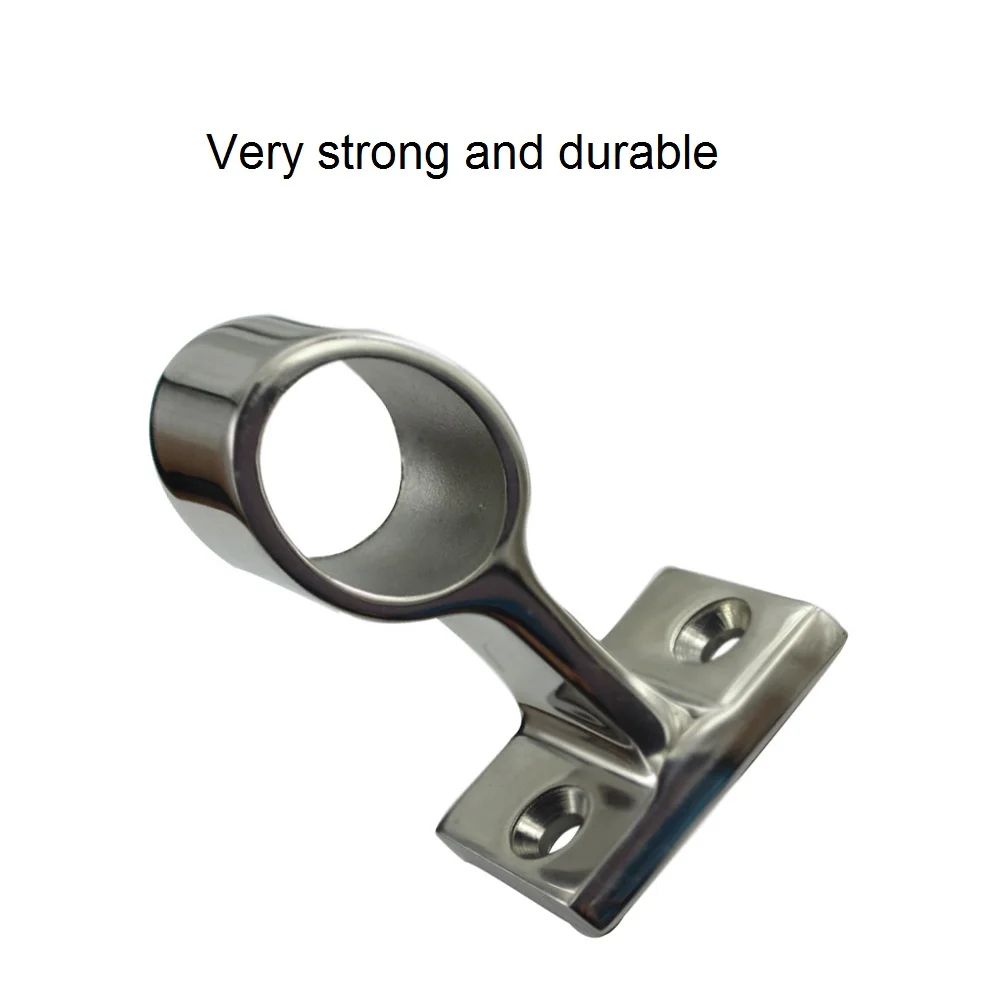 2PCS 316 Stainless Steel Hand Rail Fitting Center Bracket Stanchion 22mm Marine Boat Hardware For 22mm Tube