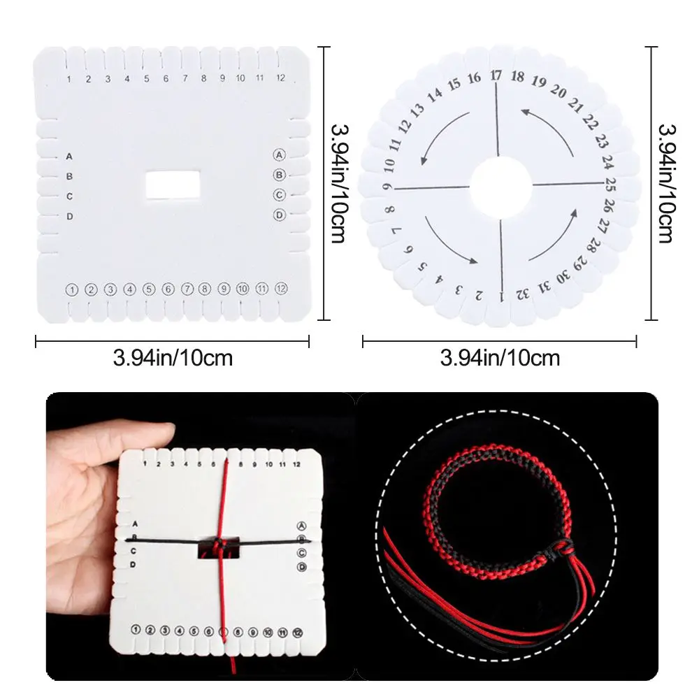 Okrągły kwadrat plecionki przewód dyski tkane płyty dysk plecionki DIY narzędzie tkackie odzież szycie narzędzia ręczne akcesoria Kumihimo