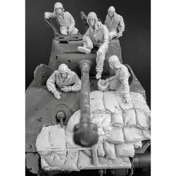 Resin Figure 1/35 modern crew set include 5 man (WITH sandbag )   Model Unassambled Unpainted  Figure Building Kit