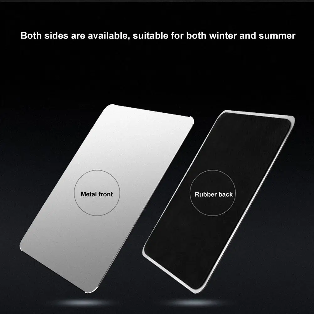 Aluminum Alloy Mouse pad Mat Hard Smooth Magic Thin Mousead Double Side Waterproof Fast and Accurate Control for Office Home