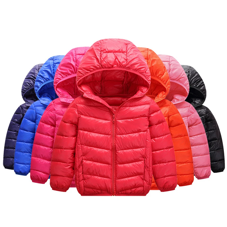 Children Jacket for Girls Boys Spring/fall Light Outerwear Parkas Teenage Winter Jacket for Boy Kids Down Cotton Coat 2-15 Years