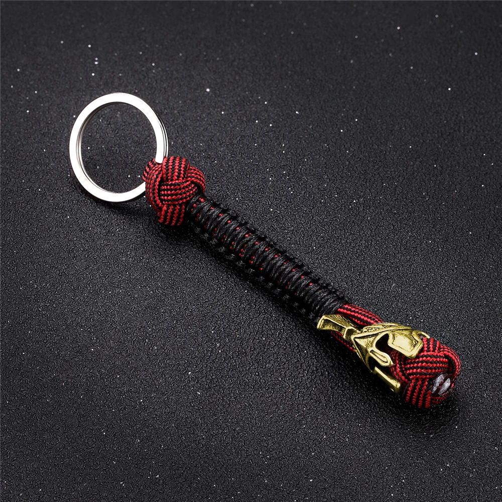 Supretu Handmade Vikings Lanyard Keychain Mens Woven Rope Knife Car Keyring Bag Decor Pendant Luxury Jewellery Gift DropShipping