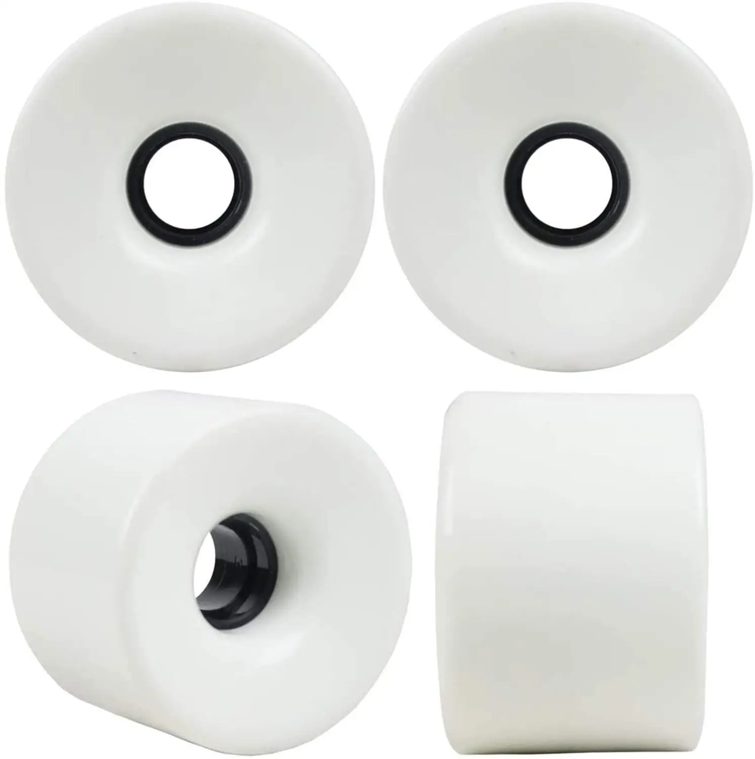 Pack of 4 60mm Skateboard wheels Hardness 78A PU Cruising Wheels Free Street Skateboarding