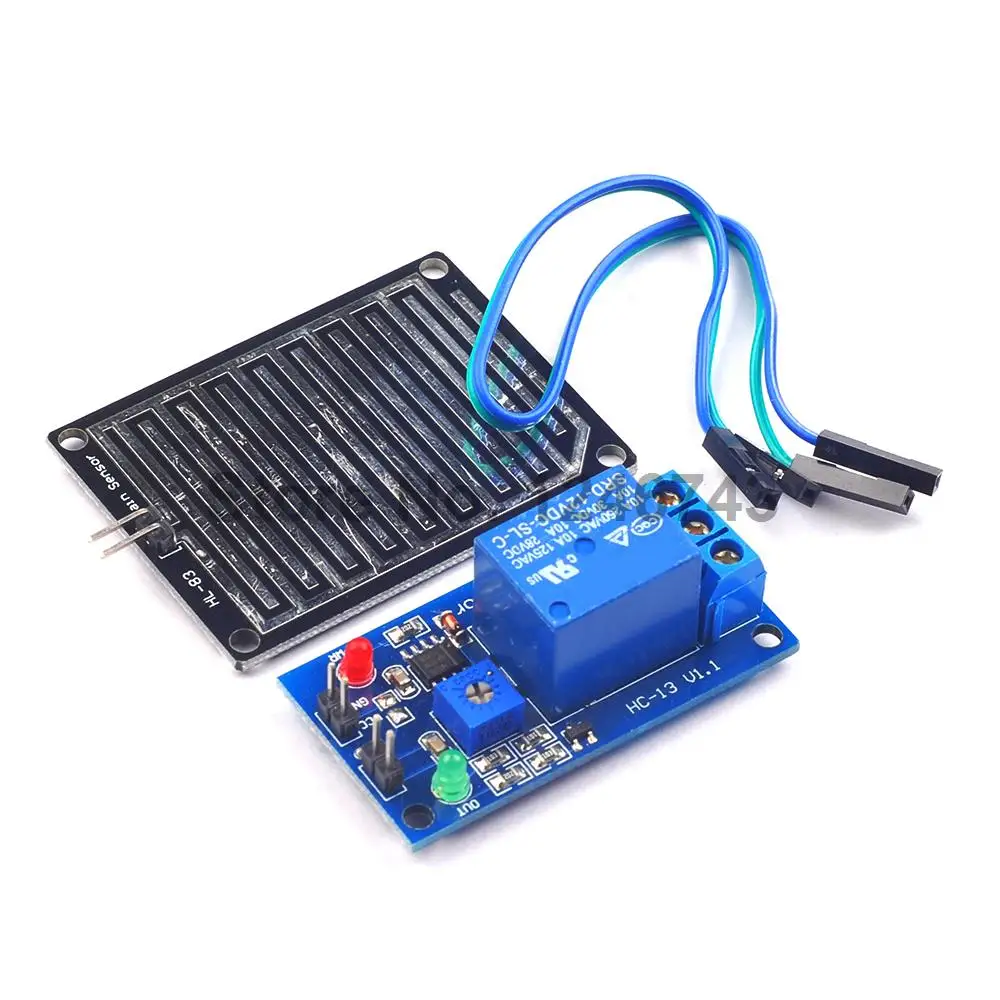 1pcs 5V 12V Raindrops Controller Module Rain Sensor Relay Module For Arduino Foliar Moisture M35 Monitor Weather