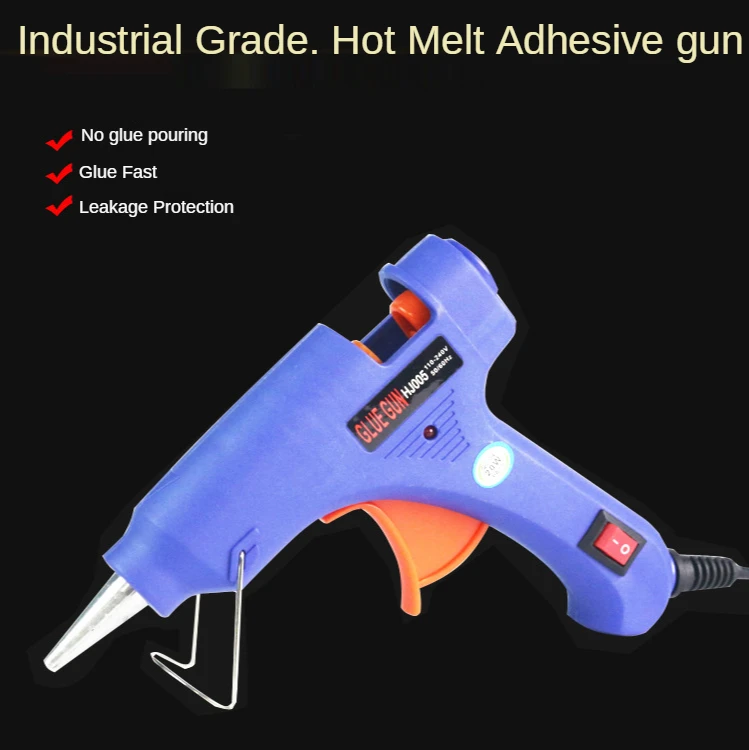 

220V Hot melt glue gun 20W glue gun with switch hot melt glue gun with blue indicator light mini small glue gun