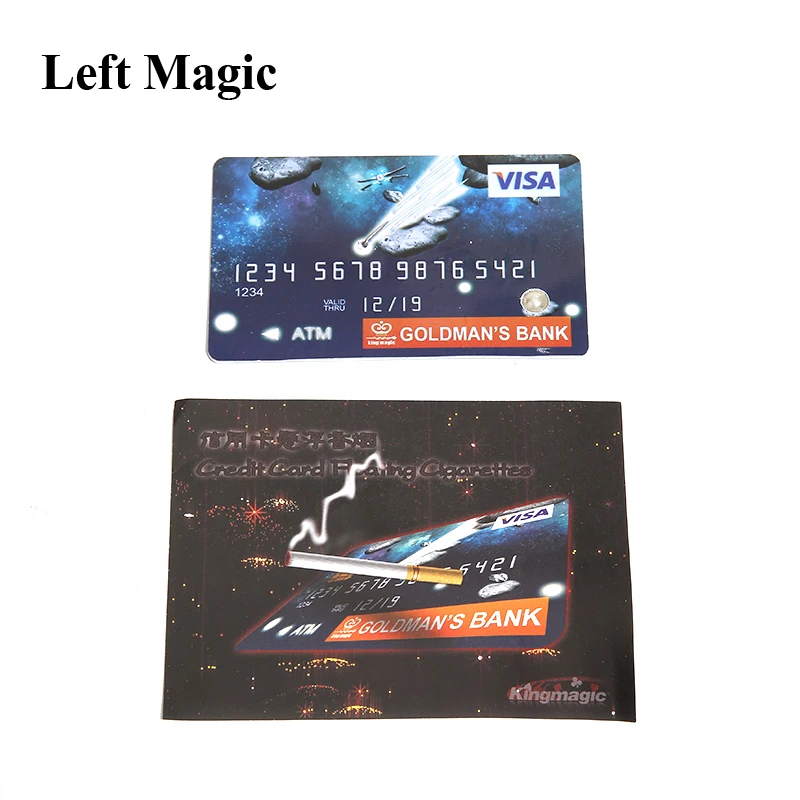 Credit Card Floating Cigarettes Magic Tricks Suspend Credit Card Close Up Stage Props Magician Magic Profesional Illusion Mental