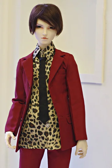 1/4 1/3 scale BJD clothes Red Suit coat + shirt + pants for BJD doll accessories ID72,without doll,shoes,wig and other A0816