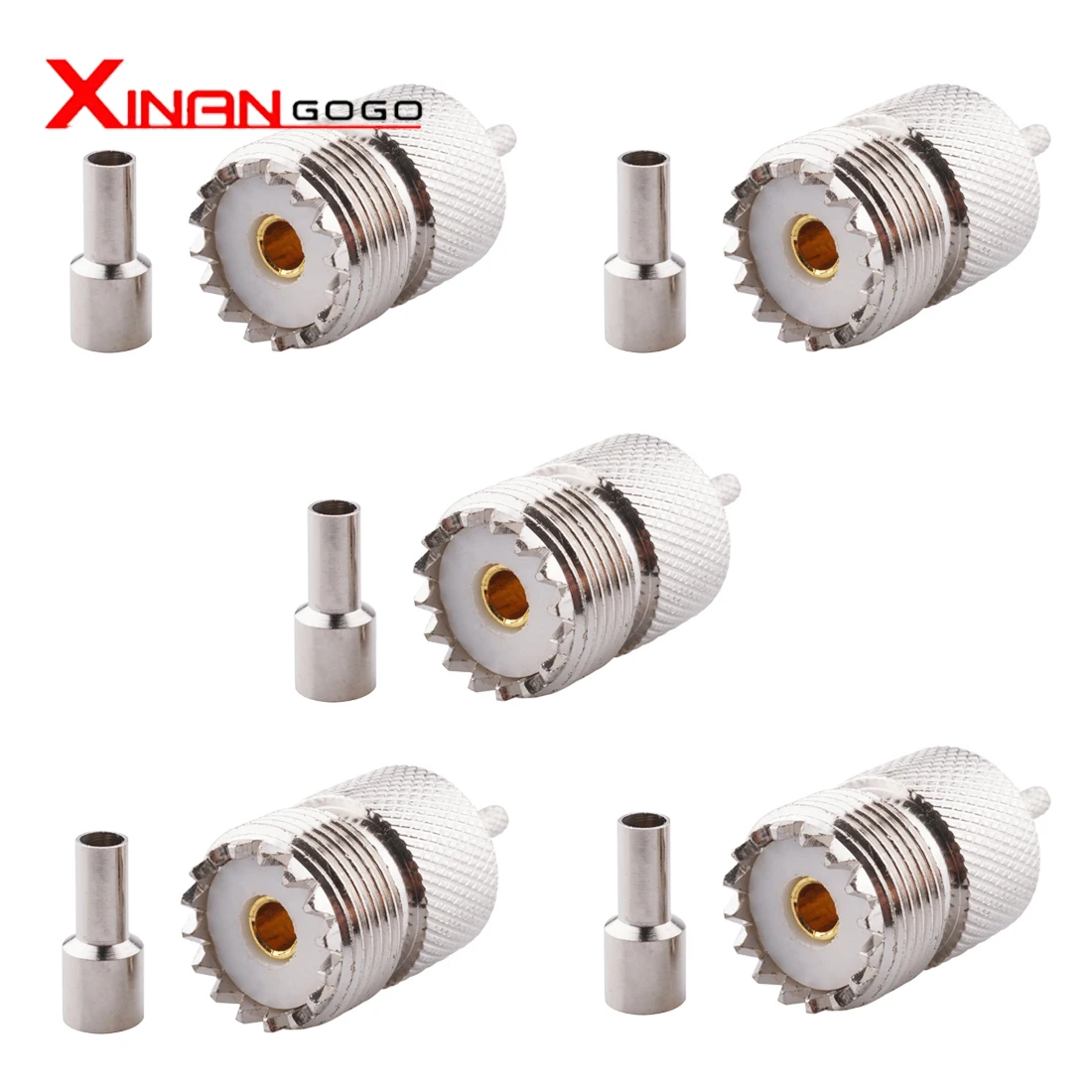 

5pcs UHF SO239 Female Connector Crimp for RG316 RG174 RG178 LMR100 Cable RF Coaxial Adapter Connectors