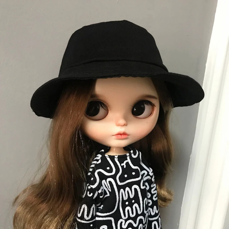 DLBell Blythe Doll Fisherman Hat Fashion Headwear Accessories For Blyth Dolls Bucket Hats New Toys for Girls Birthday Gifts