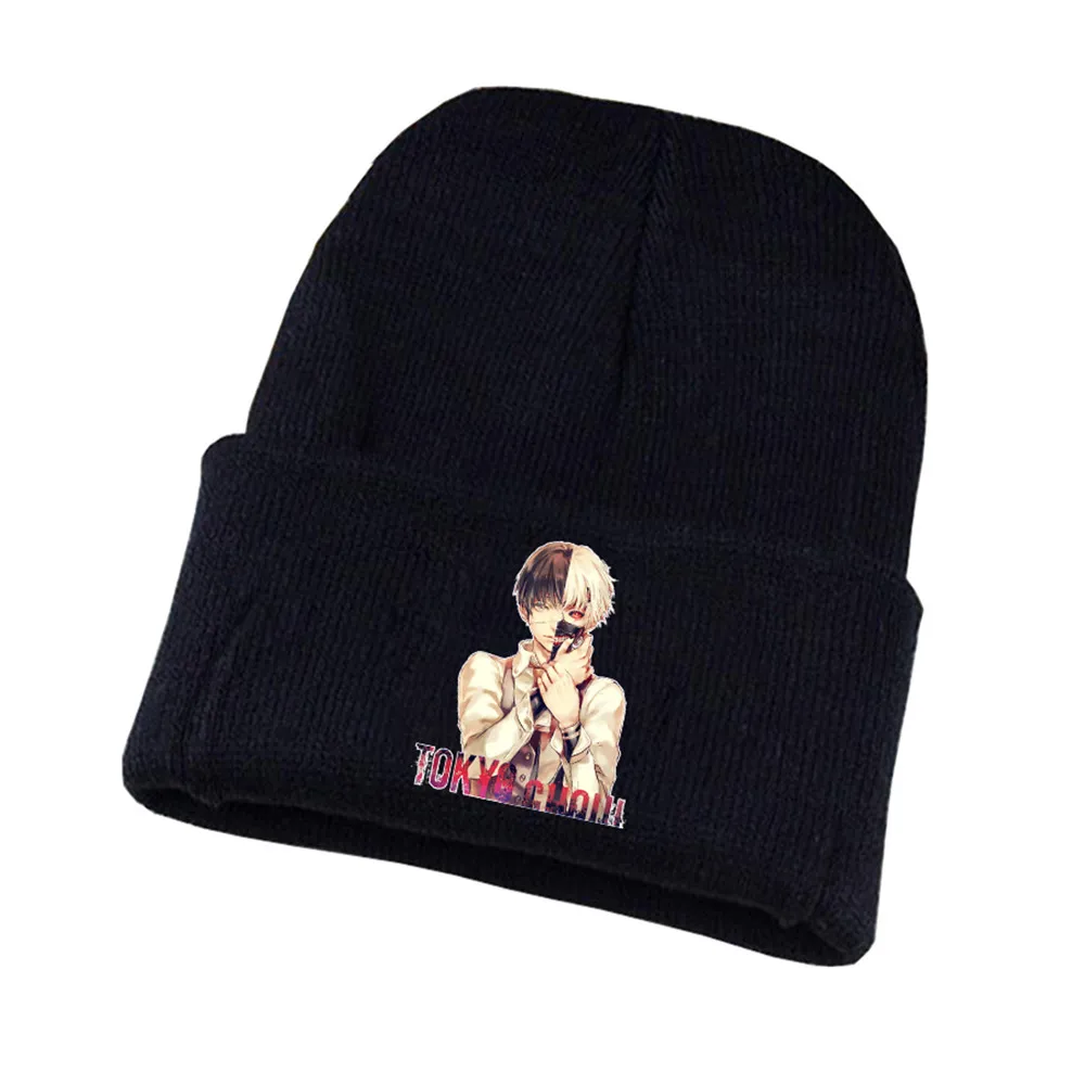 Winter warm hat anime Tokyo Ghoul Knitted hat hat Unisex Print Cotton hat teenagers winter Knitted Cap Beanies Cap