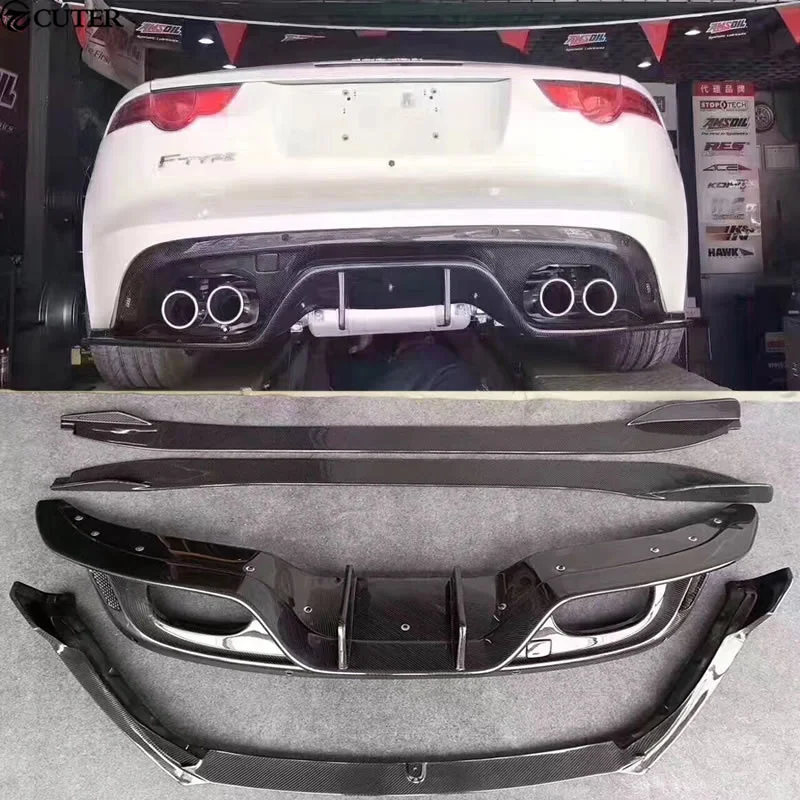 

F-type Carbon Fiber Car Body Kits Rear Diffuser Side Skirts Front Lip for Jaguar F-type Car Styling 14-15