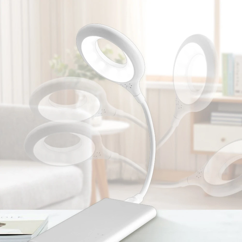 LED المحمولة USB مرنة حلقة مصباح غرفة نوم دراسة القراءة مصباح كتاب أضواء ليلية حماية العين لير lâmpada لمكتب كمبيوتر محمول