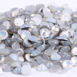 White Opal 3D Nail Art Rhinestones Decorations ss3 ss4 ss5 ss6 ss8 ss10 ss12 ss16 ss20 ss30 ss34 Crystal Non HotFix Rhinestones