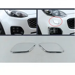 For KIA Sportage 4 QL KX5 2016 2017 2018 ABS Chrome auto accessories Car front Head Decoration patch Cover Trim car styling 2pcs
