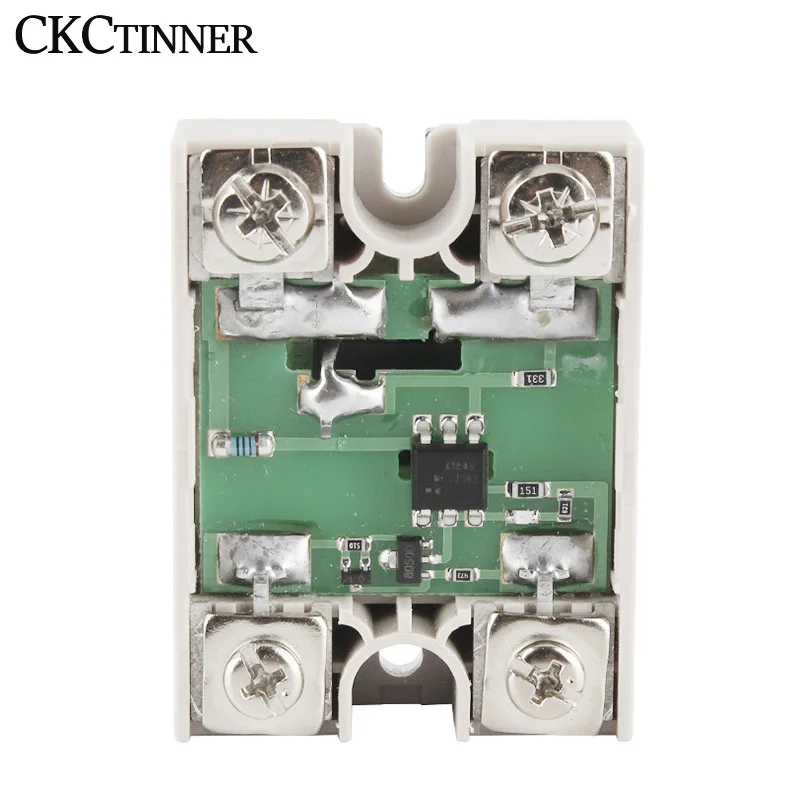 SSR-10DA SSR-25DA SSR-40DA 3-32VDC Input 24-380VAC Output DC To AC Single Phase Solid State Relay White Shell