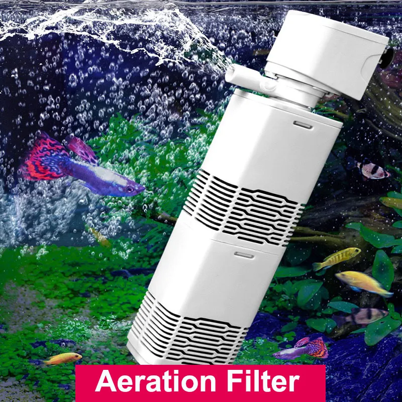 

New Aquarium Filter Pump 3 in 1 Fish Tank Submersible Air Oxygen Internal Pump Silent