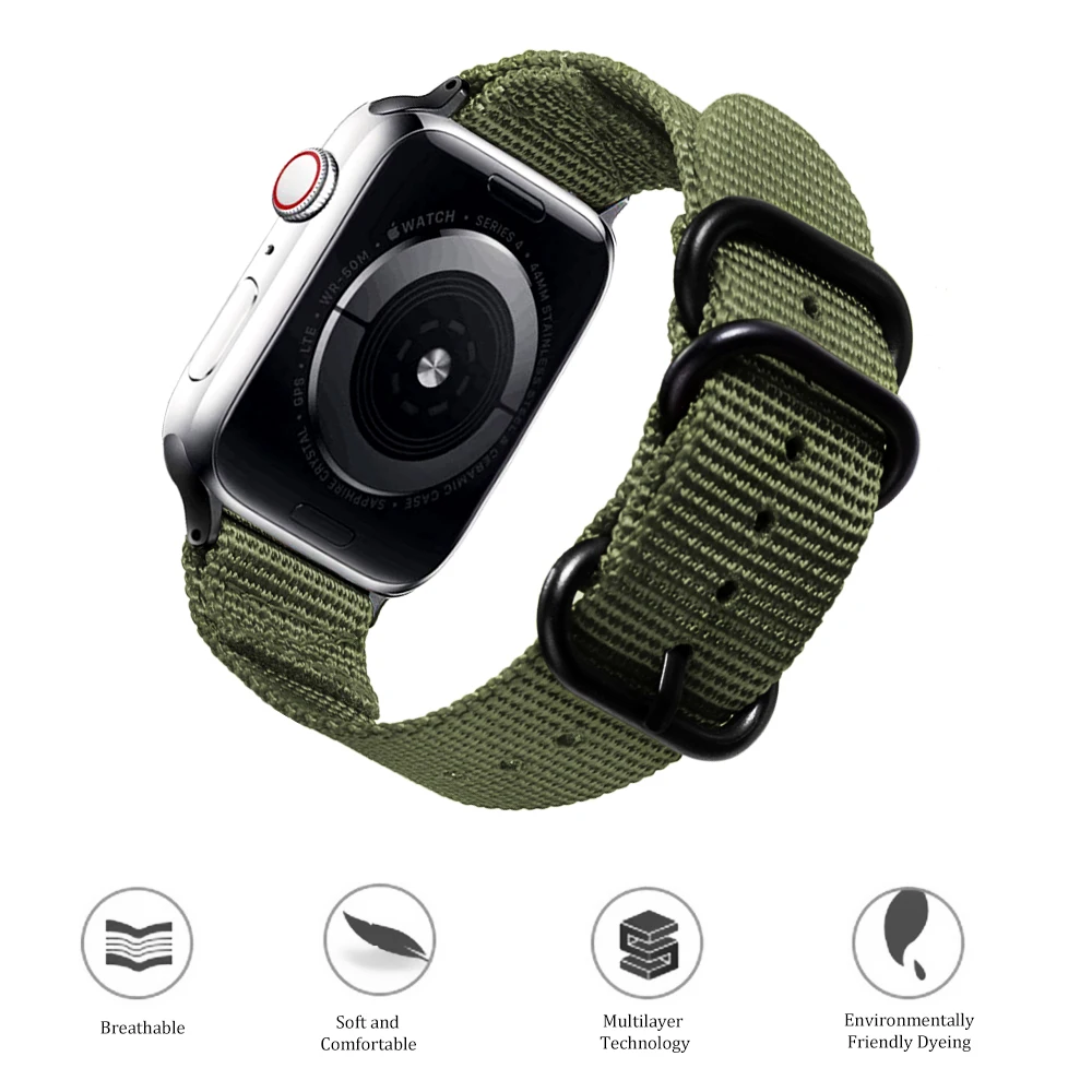 

Lightweight Breathable waterproof Nylon strap for apple watch 5 band 42mm 38mm for iWatch serise 4 3 2 1 watchband