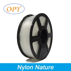 Filamento de Nylon para Impressora 3D, Plástico, Natureza Materiais, 10m, Amostra 100g, Pa66, 1.75mm, 1kg