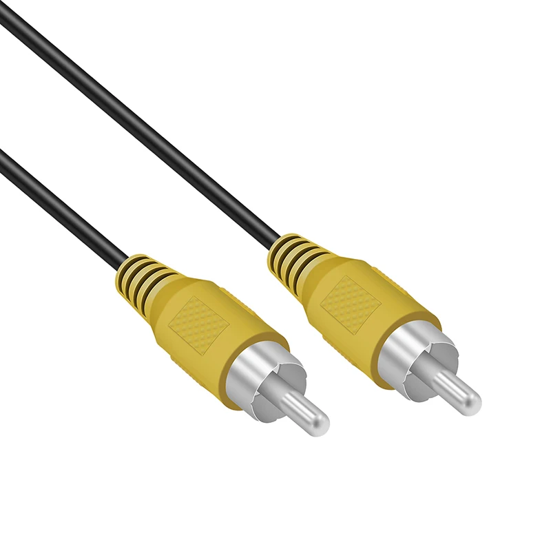 1pcs 1 RCA Male to 1 RCA Male  Video Cord(Yellow to yellow)