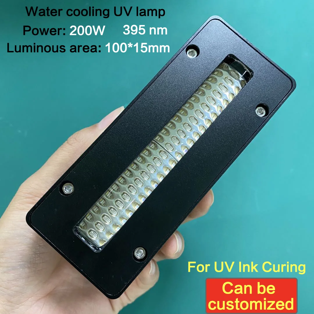 10015 395nm UV LED Ink Curing Drying Lamp For Epson Print Head Flatbed Printer Water Cooling System UV Ink Dry Lamp