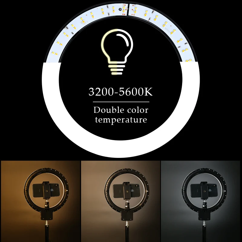 9 Inch LED Ring Light Selfie Ring Lamp Photographic Lighting With Tripod Phone Holder Photo Studio or YouTube/Photography/Makeup