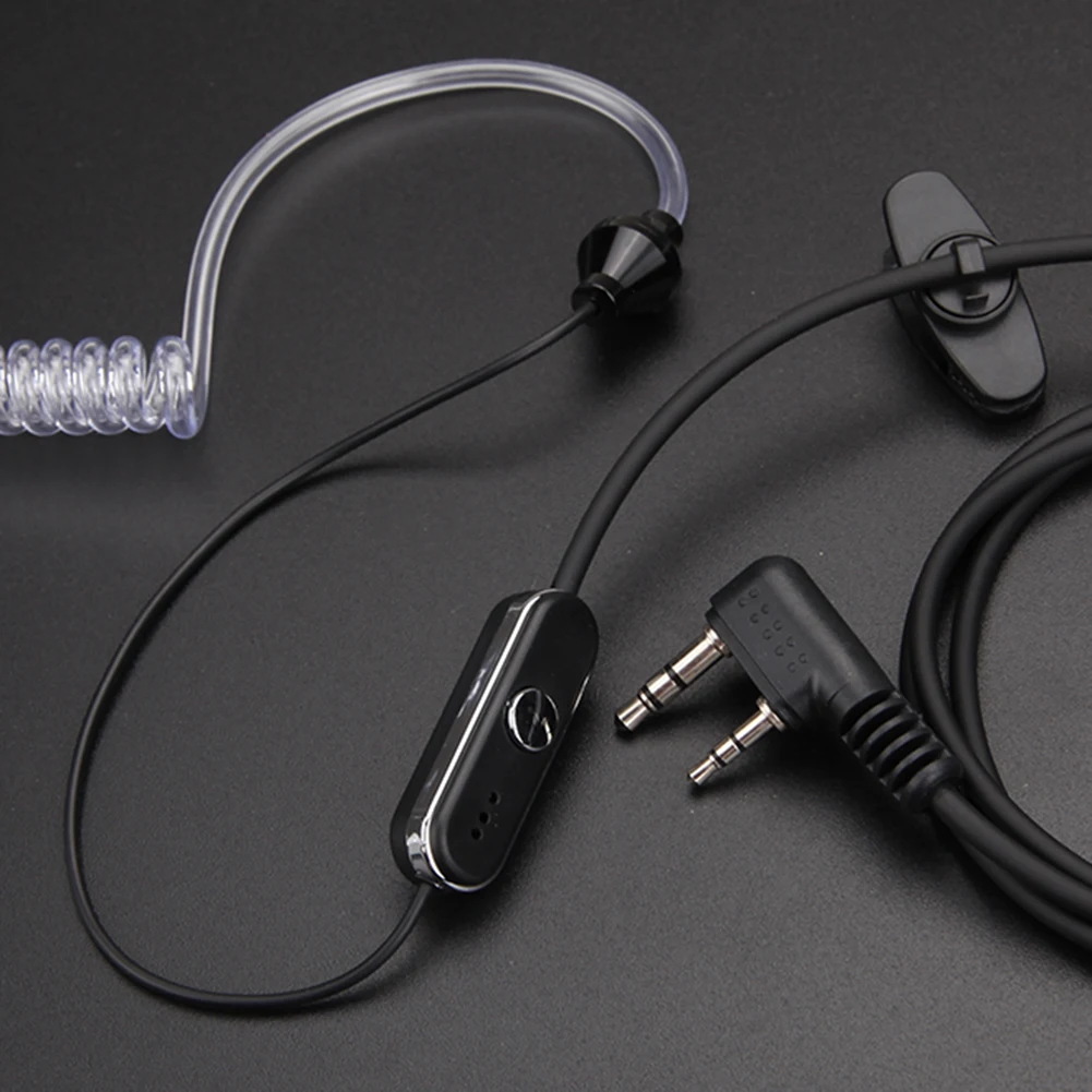Гарнитура 2 pin Air Tube Earpiece PTT MIC Covert для акустической трубки, наушников для радиостанций Baofeng Retevis L3FE