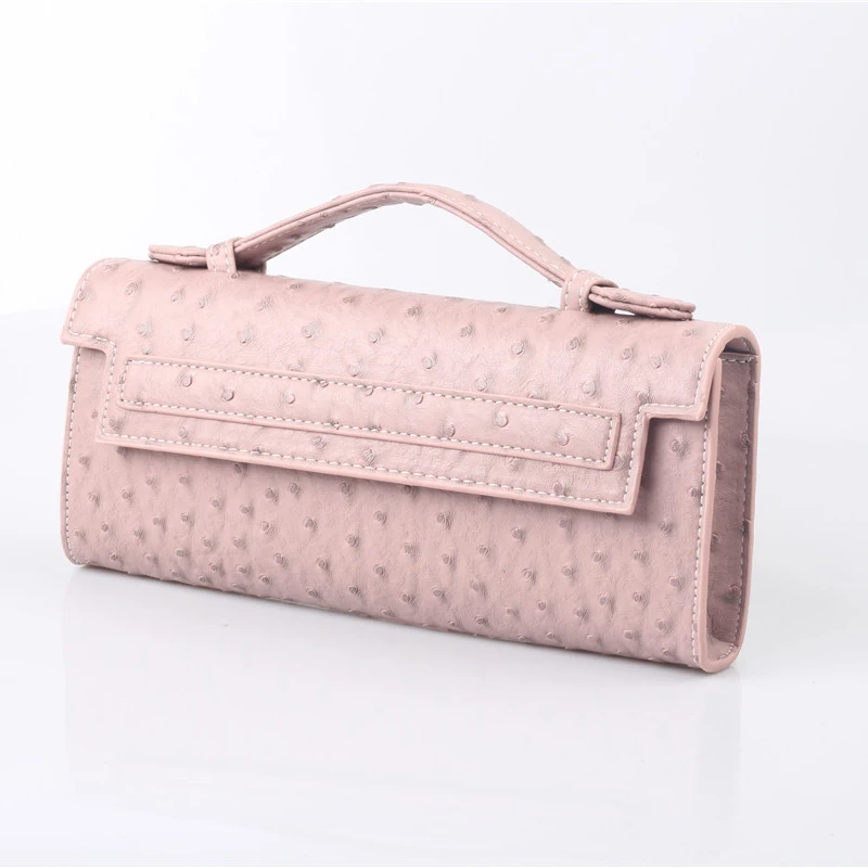 XMESSUN Customized Ostrich Pattern Long Clutch Bag PU Leather Party Tote Bag High Quality Designer Handbags Ins Trendy Bag