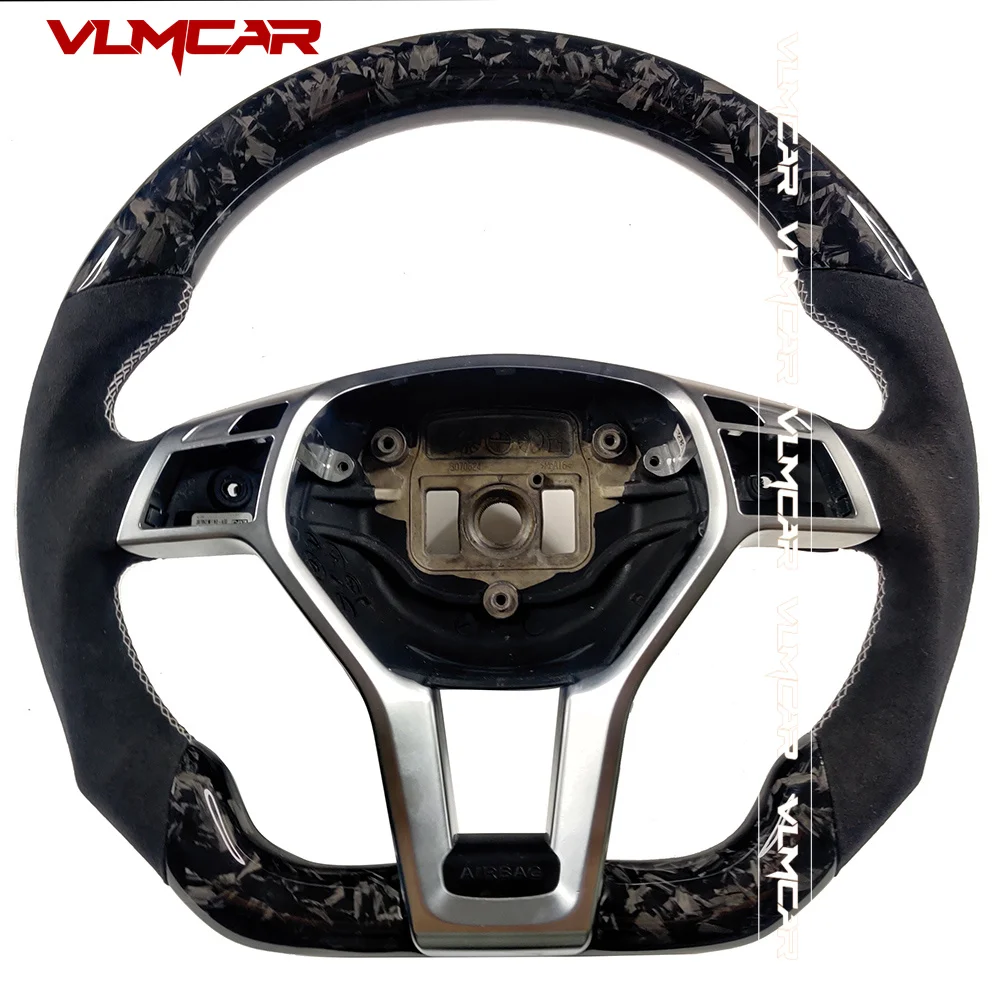 Custom Forged Carbon Fiber Steering Wheel For Benz CLS63 C63 E63 A45 AMG CLA250 CLA260 W211 W212