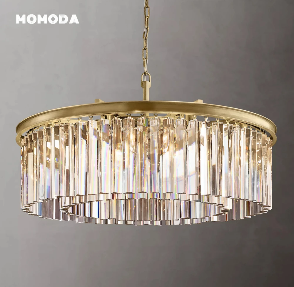 Modern Crystal Chandeliers LED 1920s Odeon Round Chandelier Decoration Living Room Bedroom Dining Room Hanging Lamps Lustre image 2