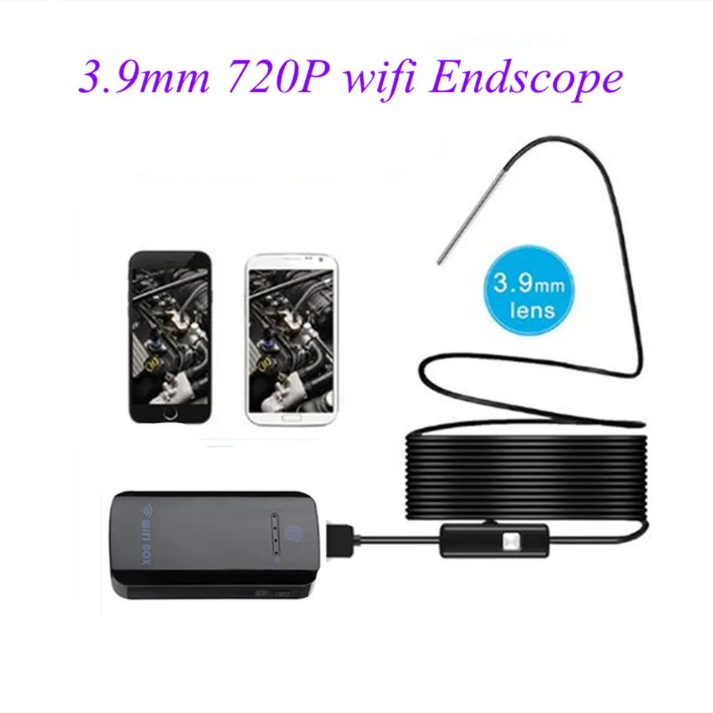 

3.9mm 720P Wireless WIFI Endoscope HD inspection Borescope Camera 3in1 USB Otoscope