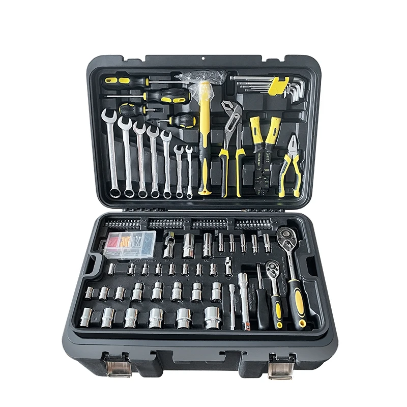318 peça contém mecânico ferramentas kit chave de soquete conjunto para o reparo do carro caixas de trabalho doméstico novo plástico puxar haste caixa