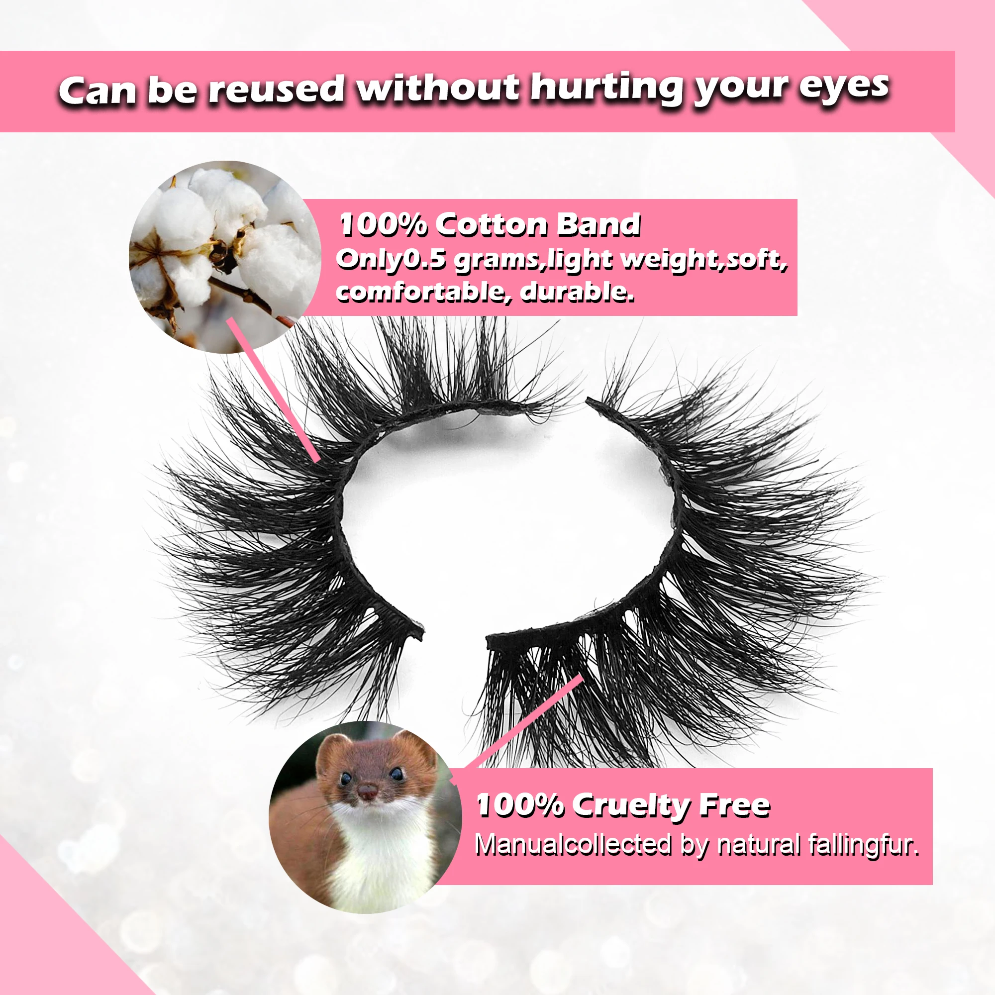 Wholesale Bulk Items Cruelty Free Makeup 5D Wispy Fluffy 3D Mink Hair Natural Long Strip Lashes Fake False Eyelashes Vendors
