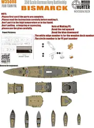 Hunter 1/350 W35008 ponte in legno giant ck tedesco per Tamiya di alta qualità