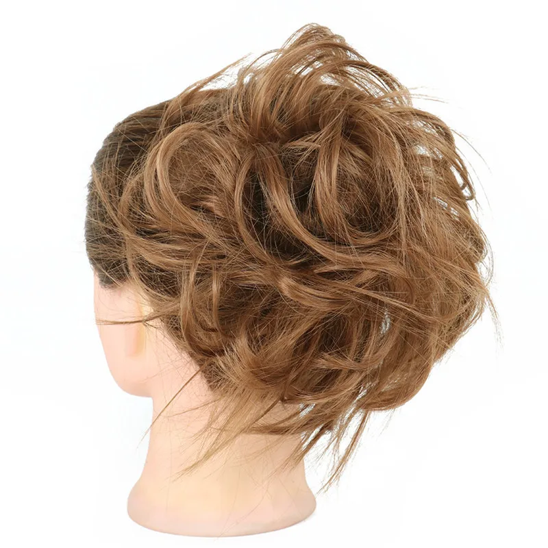 Synthetic Messy Bun Scrunchie Chignon  Band Messi Hairpieces Donut For Women