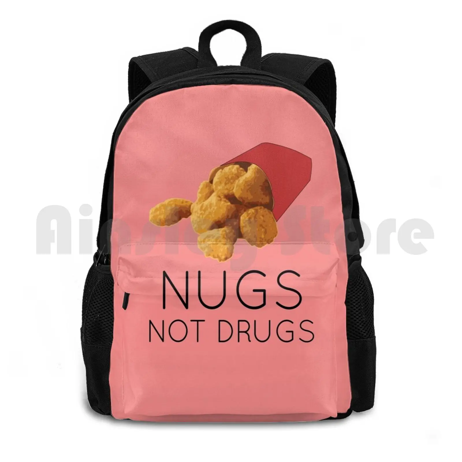 

Nugs Not Drugs Outdoor Hiking Backpack Riding Climbing Sports Bag Positive Funny Cartoons Kids Shows Cool Negative Nerd Science