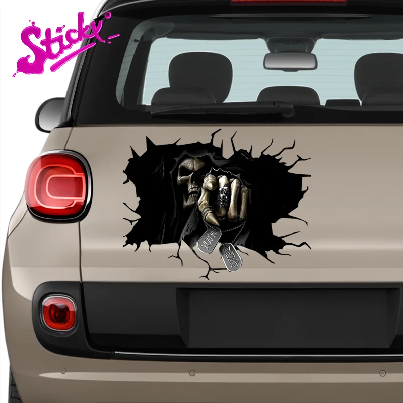 

STICKY Halloween 3D Sticker Horror Car Sticker Decal for Bicycle Motorcycle Accessories Laptop Helmet Trunk Wall Stickers