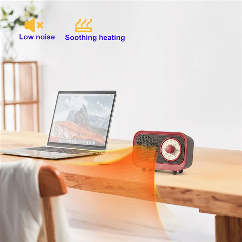 The New Retro Heating Fan Mini Household Table Top Bedroom Type Fast Heat Ceramic Heater Electric Saving Heaters