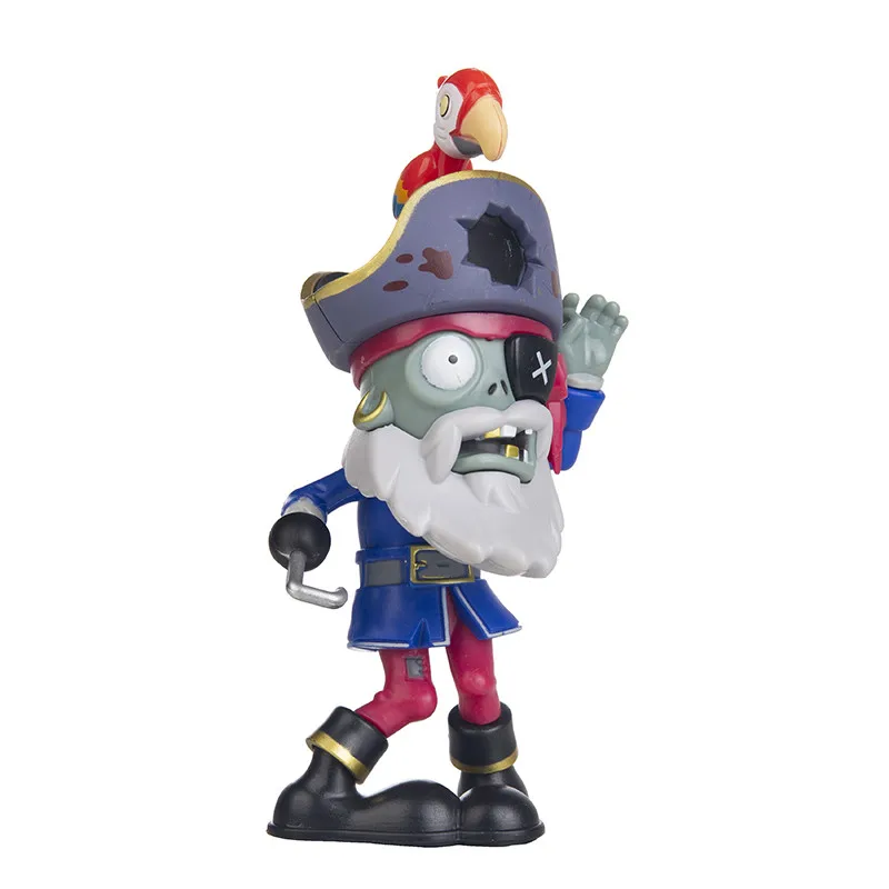 Plants vs Zombie Anime Figure Toys Peashooter Obstacle Pirate Zombie Action Figure Hard Glue Model Battle Game Kids Gift