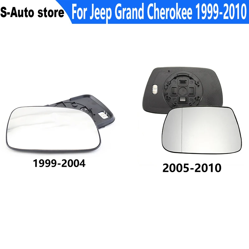 

For Jeep Grand Cherokee 1999-2010 Left/Right Side Rearview Mirror Heated Rear View Mirror Glass