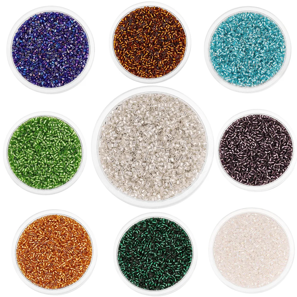 1800pcs/lot 2mm Hole 1mm Japanese Small Seed Beads Hexagon Czech Glass Loose Cyclinder Beads For DIY Jewelry Making Supplies